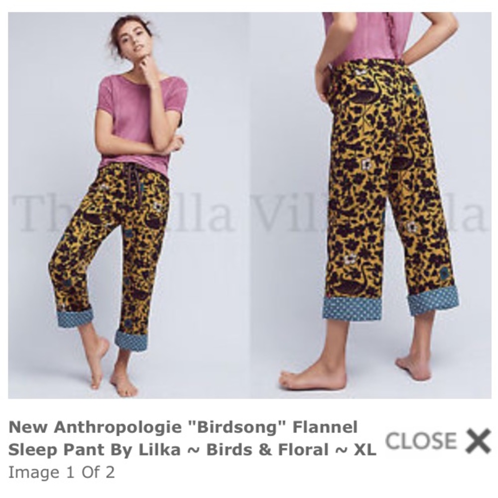 Anthropologie patchwork floral pajama pants